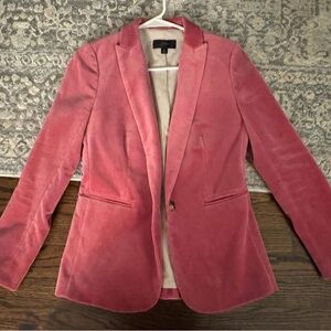 Women's Jcrew Pink Velvet Blazer